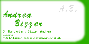 andrea bizzer business card